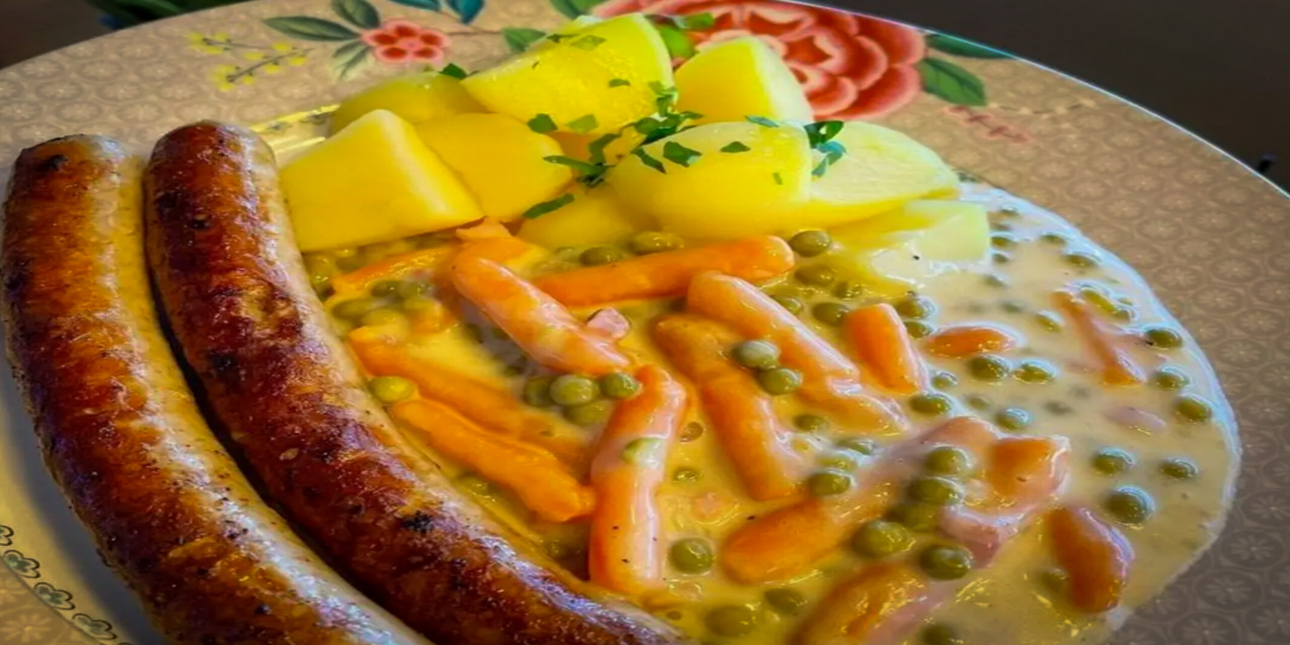 Gulasch Kartoffeln Erbsen und Möhren - Rezepte &amp; Tipps
